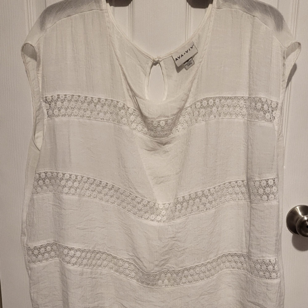 Sheer cotton summer blouse 3x